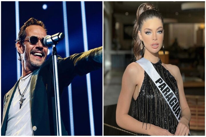 Apasionado beso confirmaría romance de Marc Anthony con finalista de Miss Universo