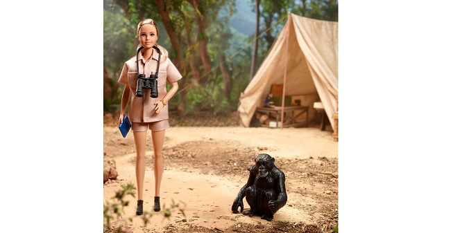 Barbie lanza la primera muñeca hecha con materiales reciclados en homenaje a Jane Goodall