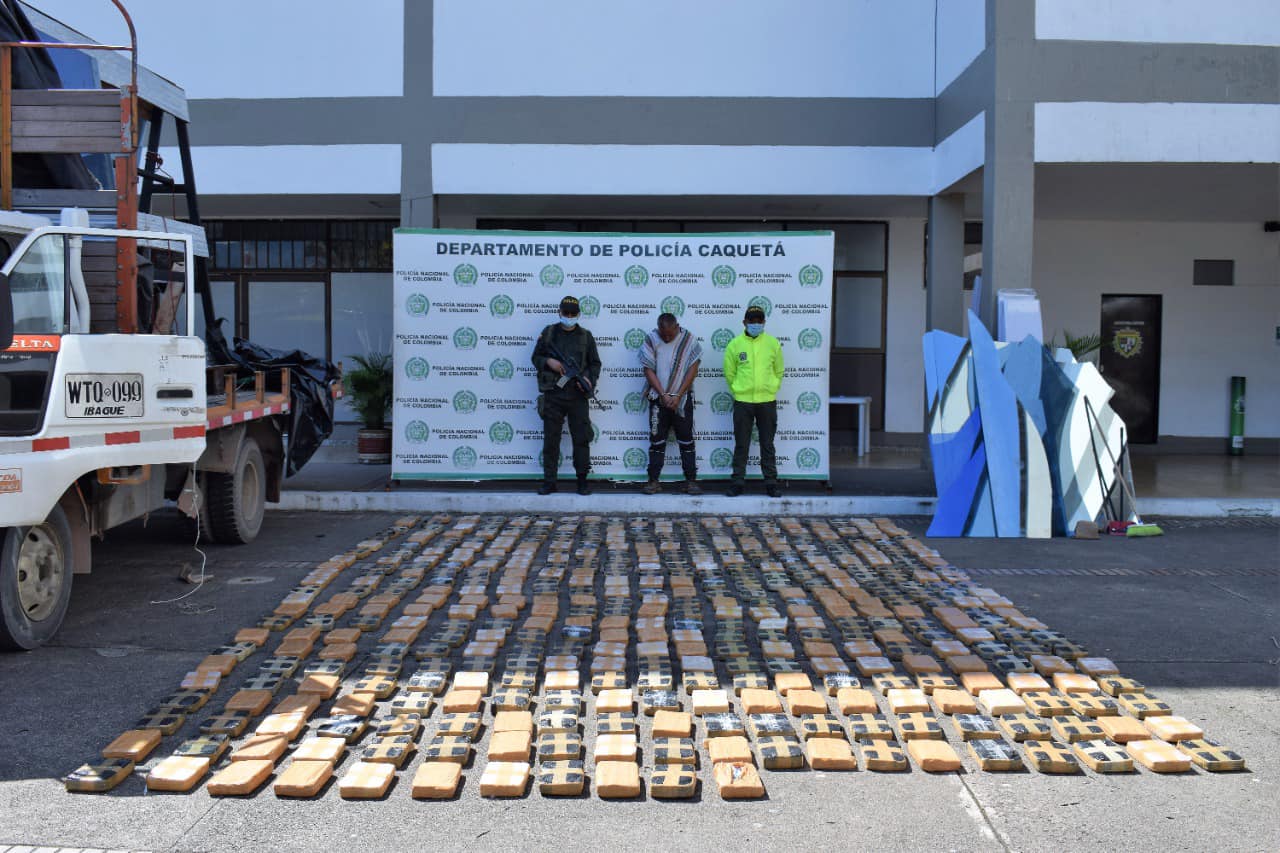 Más de 440 kilos de marihuana fueron incautados.