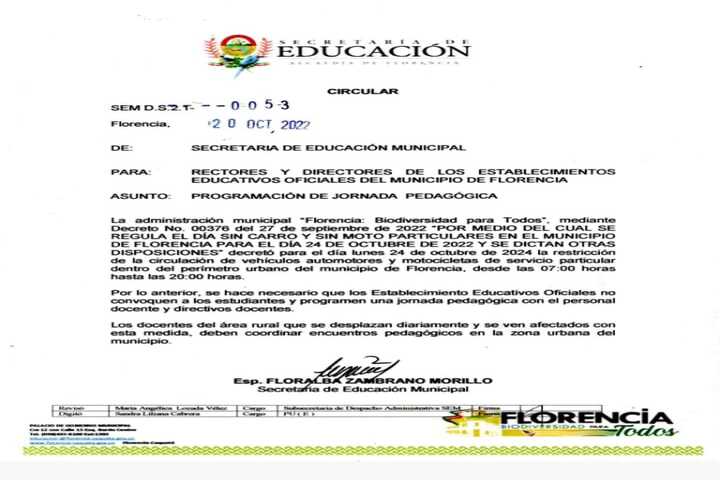 Próximo lunes no tendrán clases los estudiantes