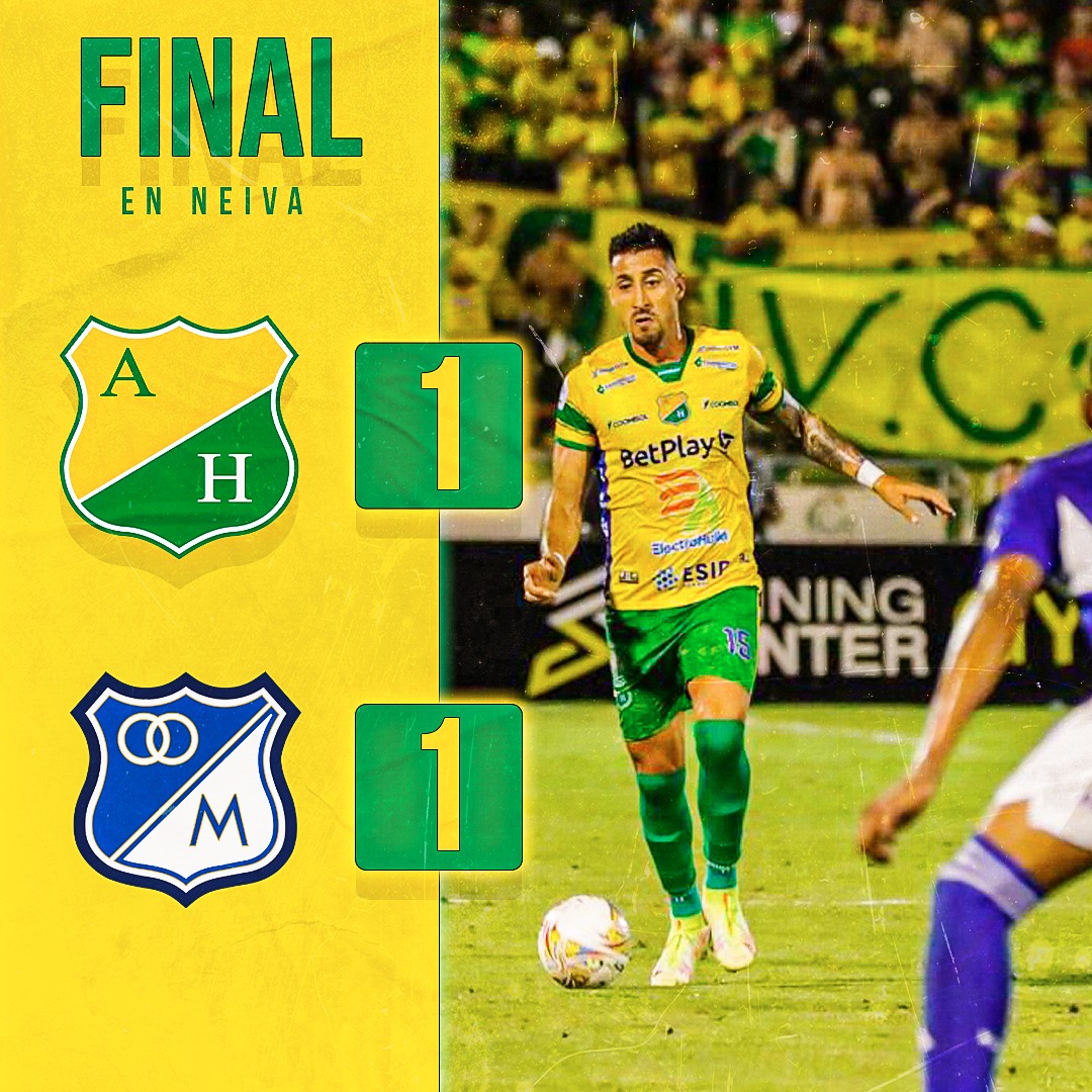 Empate Atlético Huila y Millonarios