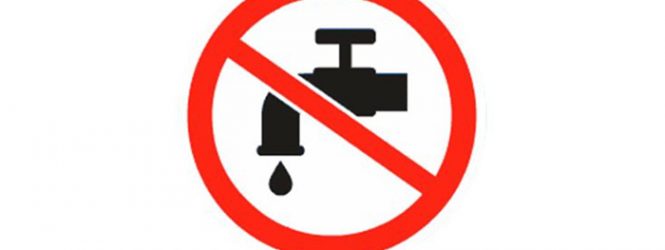 Corte en el servicio de agua.