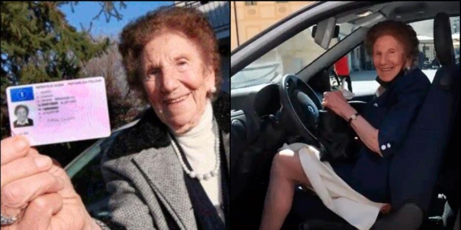 Abuela de 100 años renovó su pase de conducción: su estado de salud es admirable