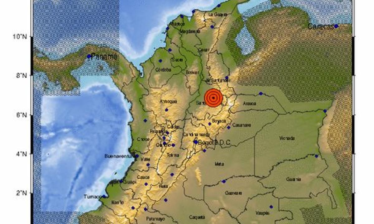 Temblor sacudió a Colombia esta madrugada
