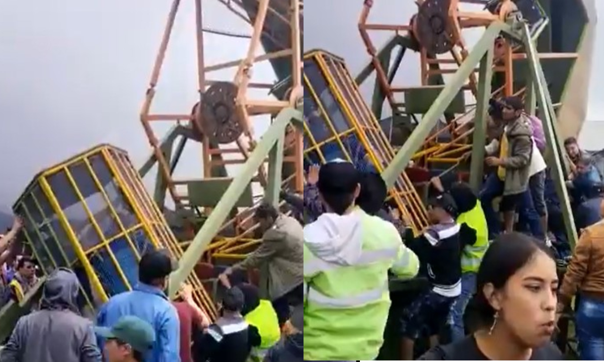 Falla mecánica dejó dos heridos en un parque de atracciones