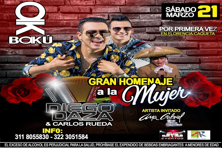 Ganate entradas para el gran homenaje a la mujer con Diego Daza
