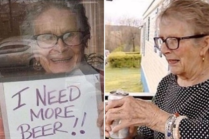 Mujer de 93 años conmovió al dueño de una cervecería a tal punto que le donaron 150 latas de cerveza.