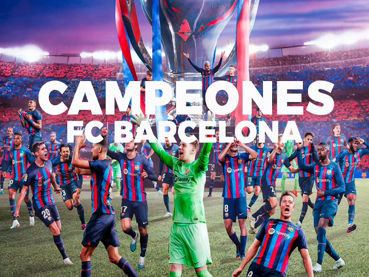 Una forma muy curiosa de celebrar el título el Barcelona de Liga de España