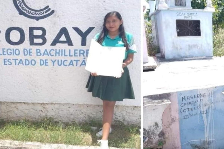 "Sí se pudo mami”: joven llevó su título hasta la tumba de su madre y allí tomó sus fotos de grado