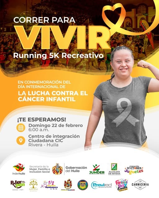 𝟰𝟯 𝗻𝗶𝗻̃𝗼𝘀 𝗰𝗼𝗻 𝗰𝗮́𝗻𝗰𝗲𝗿 𝗲𝗻 𝗛𝘂𝗶𝗹𝗮 𝗶𝗺𝗽𝘂𝗹𝘀𝗮𝗻 𝗥𝘂𝗻𝗻𝗶𝗻𝗴 𝟱𝗞 𝗽𝗼𝗿 𝗹𝗮 𝗩𝗶𝗱𝗮