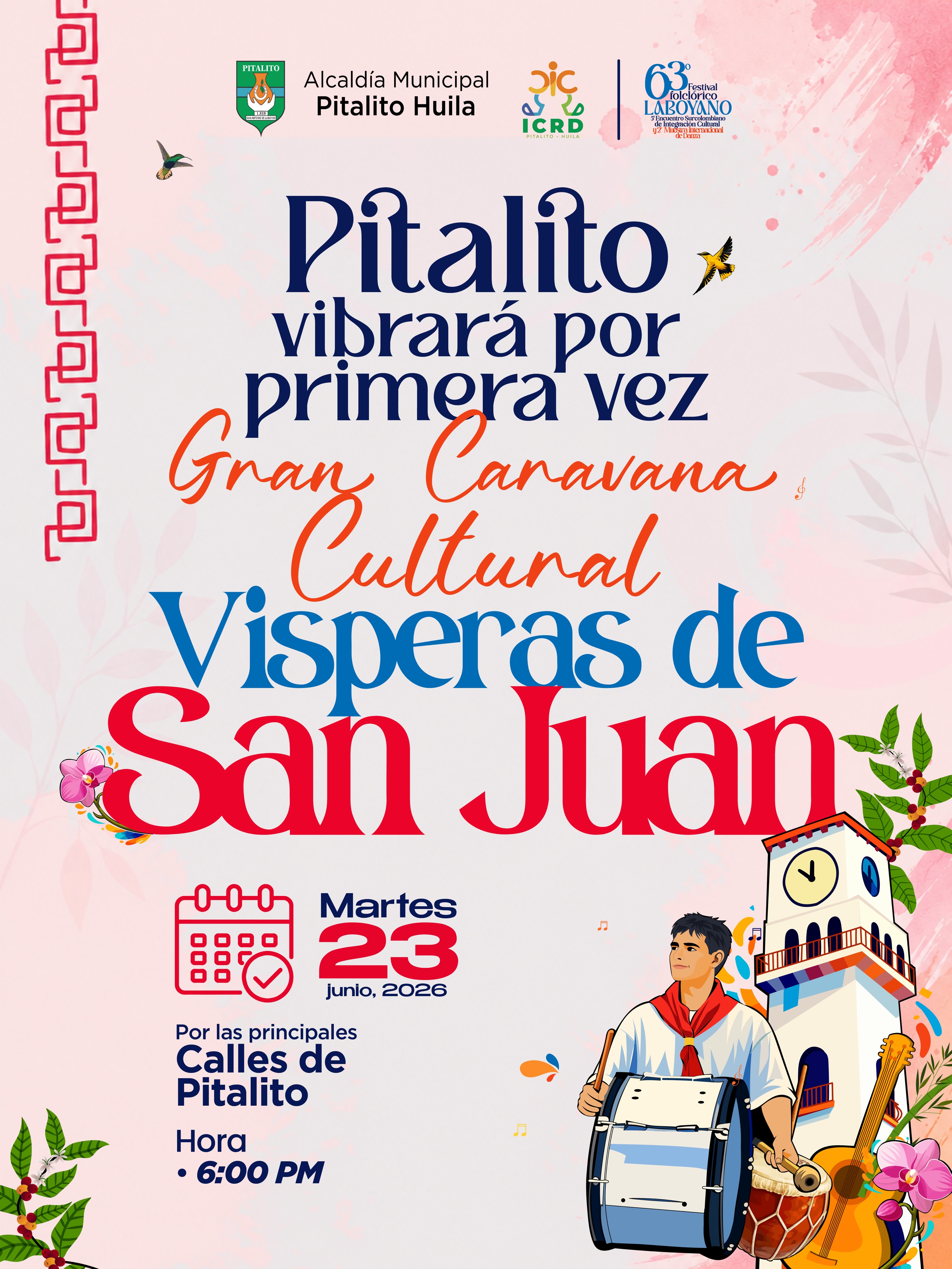 Pitalito vivirá una gran caravana cultural de vísperas de San Juan
