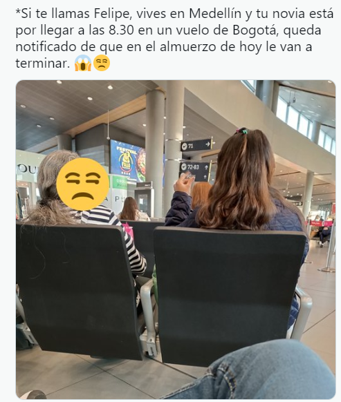 Tuitero paró oreja y expuso caso de infidelidad: “Felipe, hoy te van a terminar”
