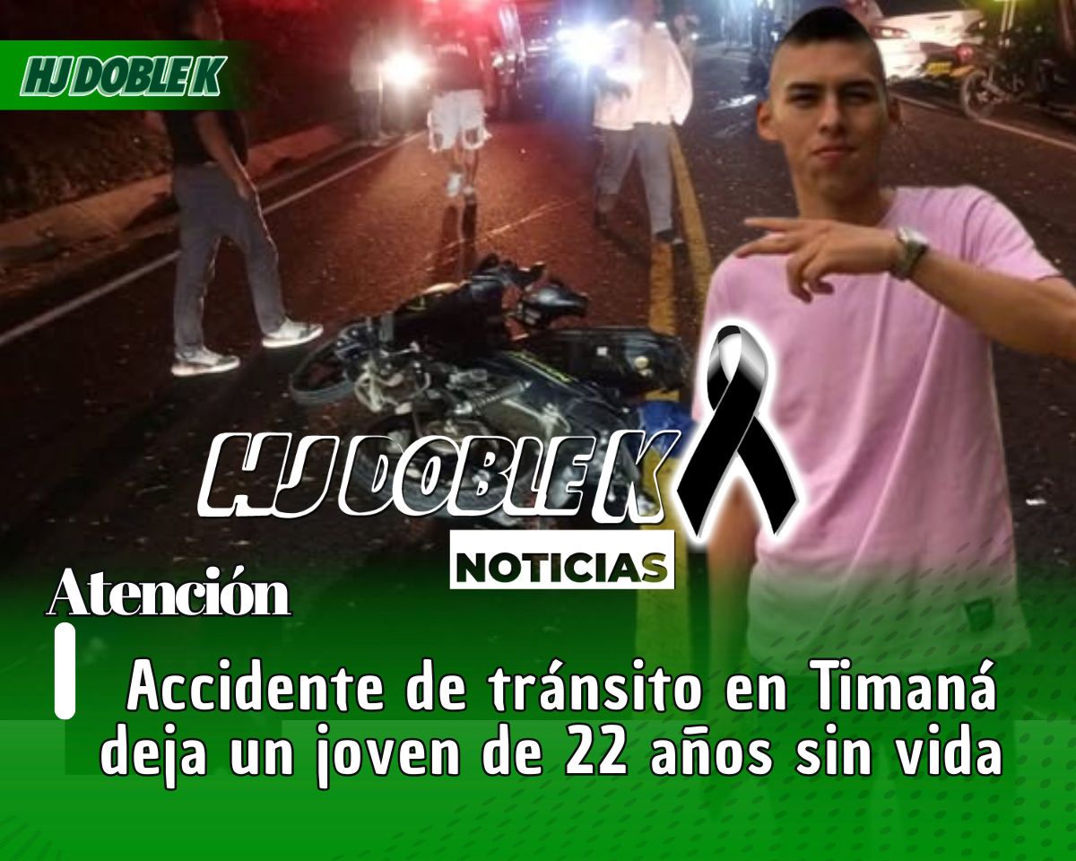 Accidente en Timaná deja un joven muerto y dos heridos