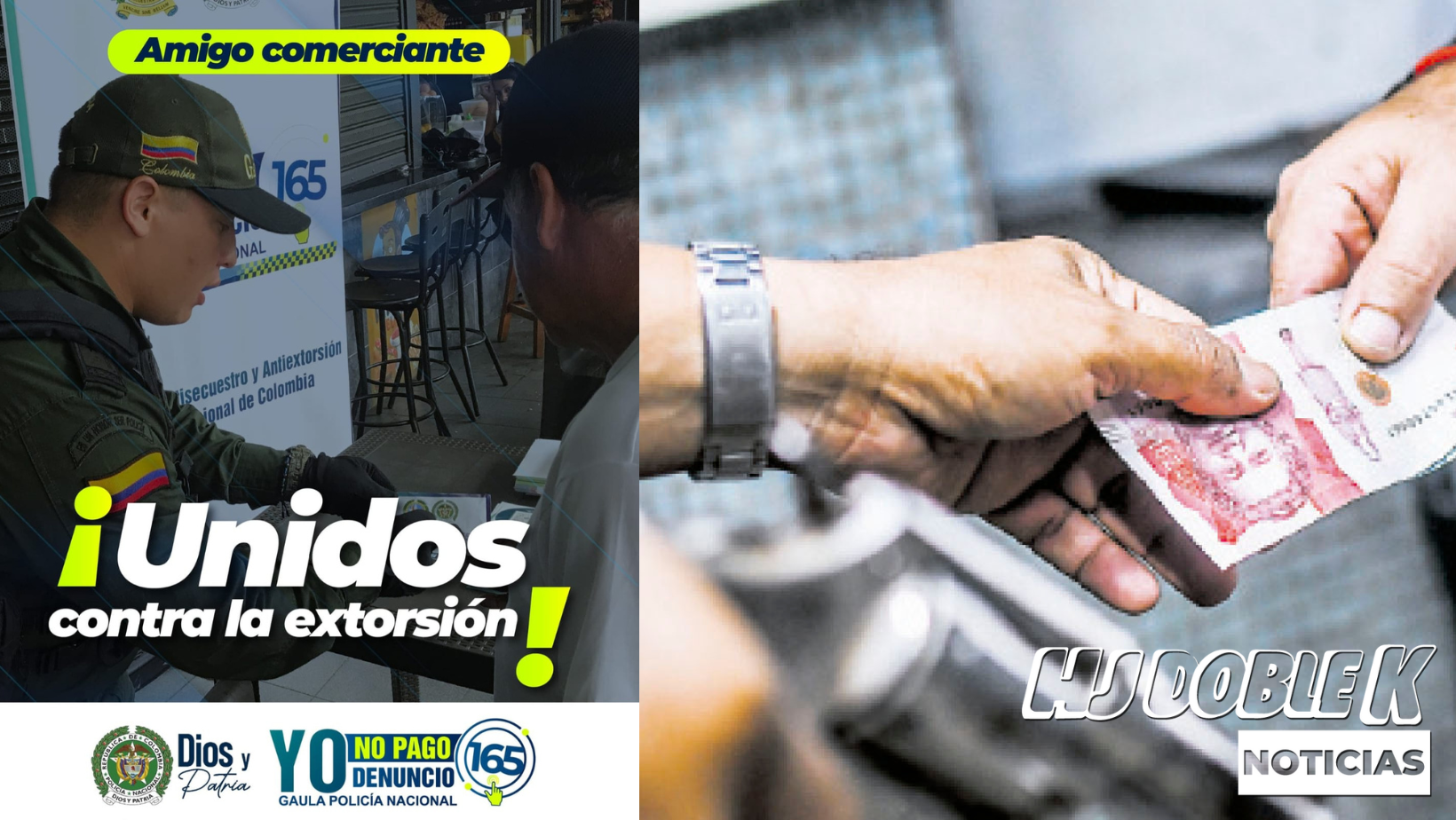 Autoridades realizan campaña en pro de contrarrestar las extorsiones.
