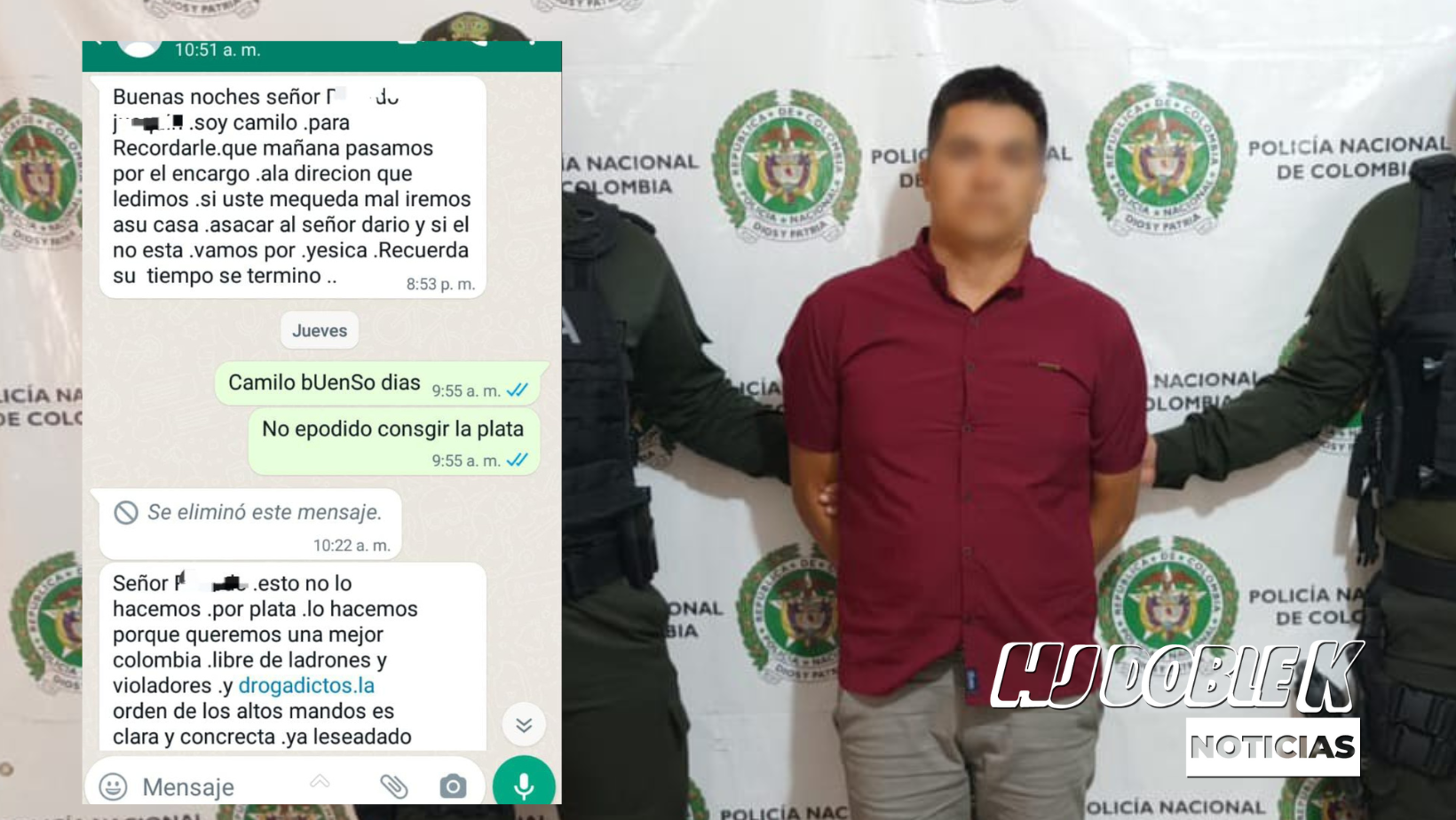Se tomó el trabajo de viajar desde el Caquetá a extorsionar a el municipio de Pitalito.