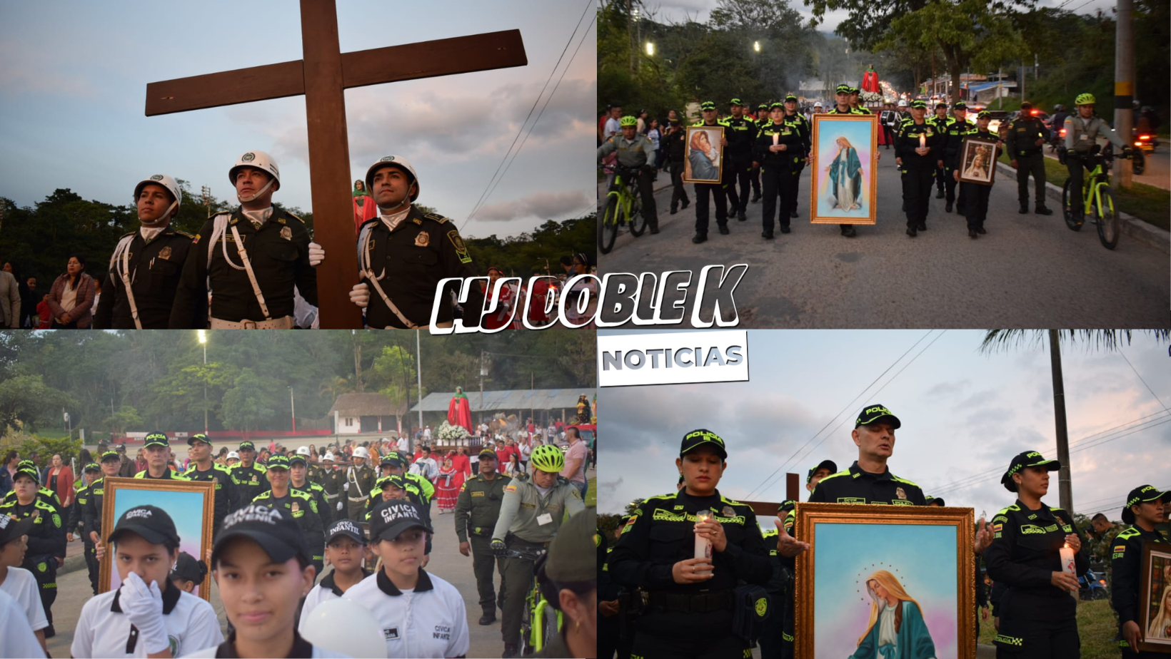 La policía se suma a las celebraciones de Semana Santa del municipio de Pitalito.