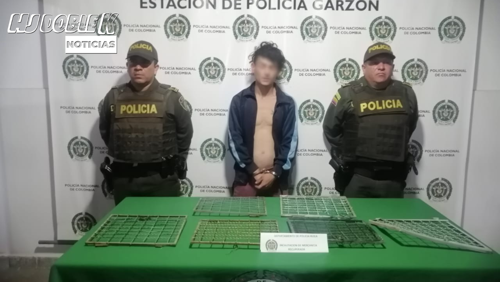 Por hurtar las rejillas de los contadores resulto capturado.