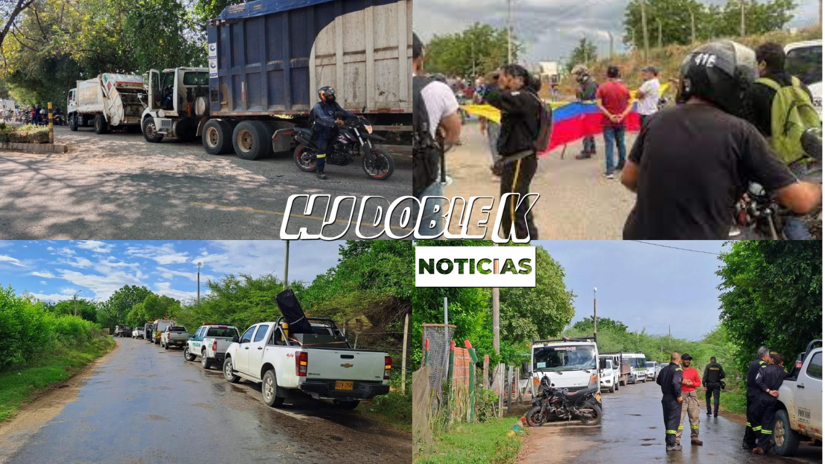 Comunidad realiza bloqueos en vía que conduce al relleno sanitario de la capital huilense.