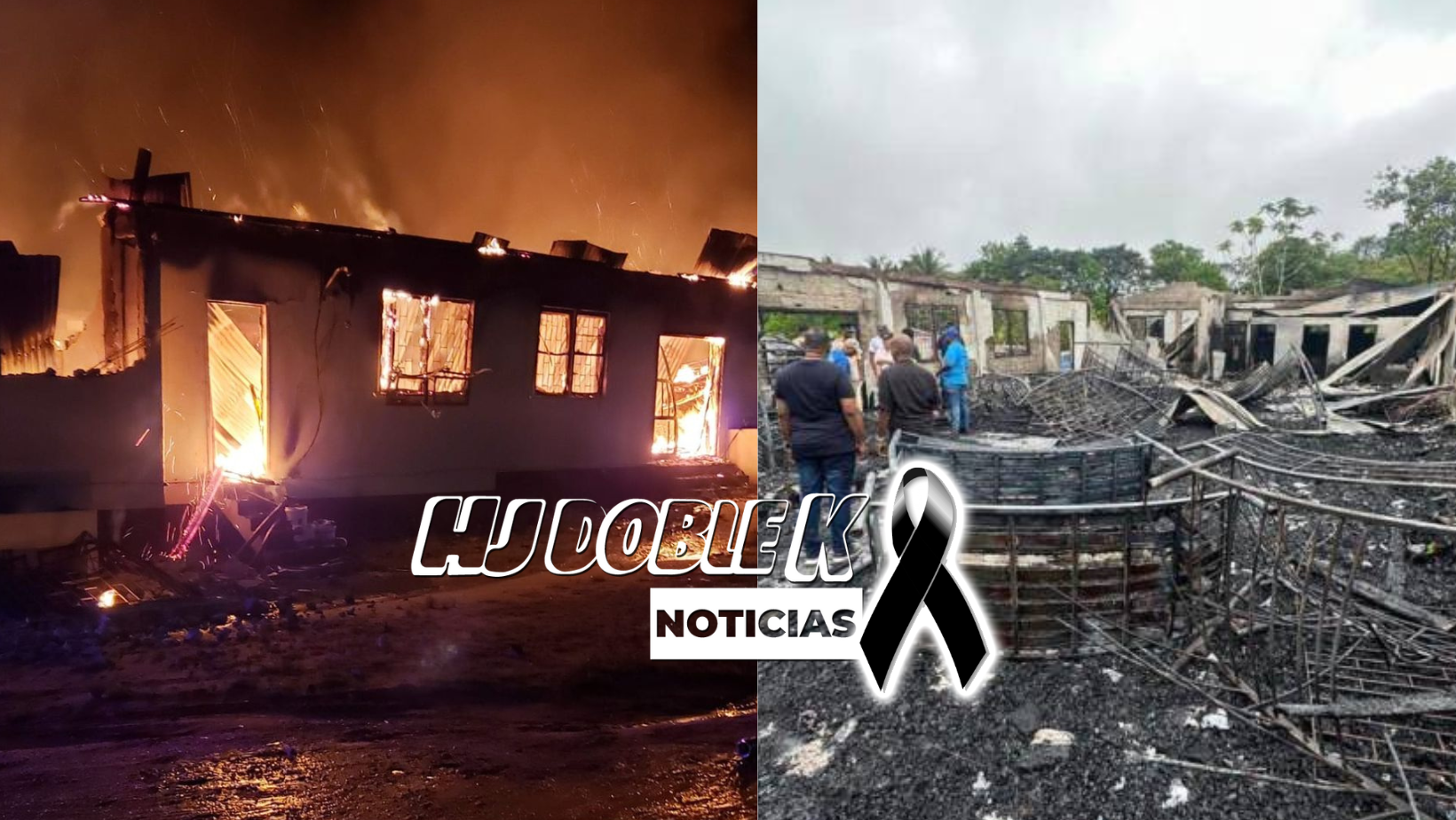 Incendio en escuela dejó 19 personas sin vida.
