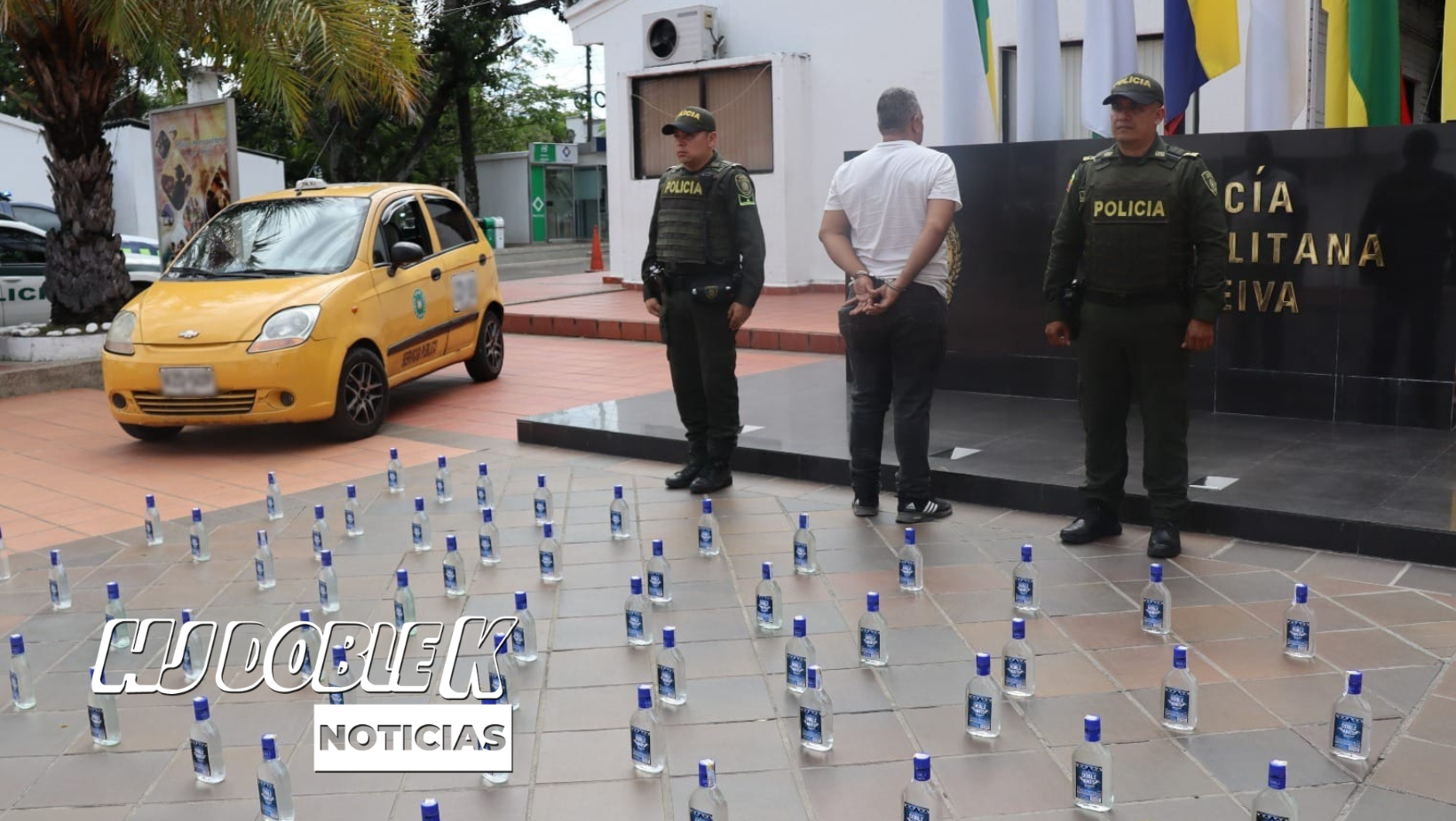 En la capital huilense incautan 60 botellas de aguardiente adulteradas.