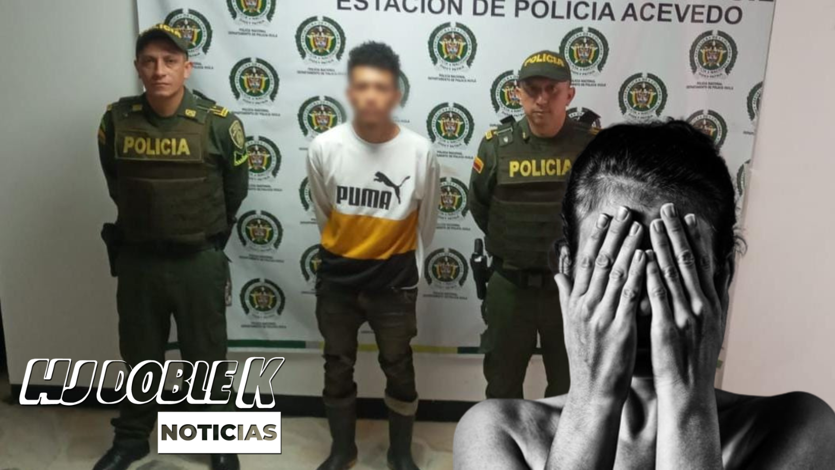 Capturado, agrediendo a su esposa en Acevedo