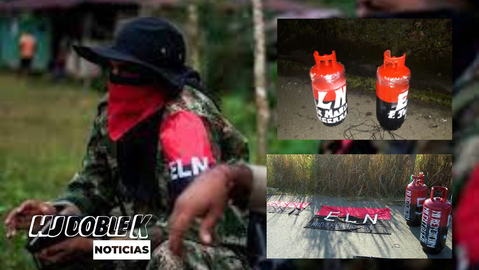 Preocupante aparecen cilindros y banderas del ELN en el cauca.