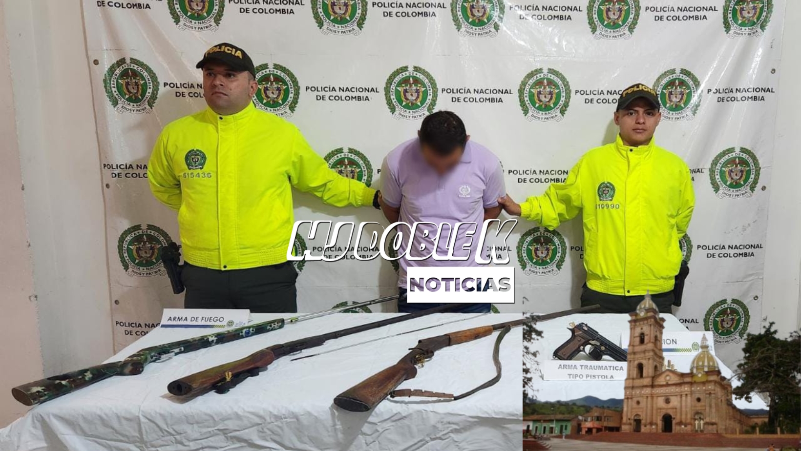 En pleno allanamiento lo hallan con tres escopetas y una pistola.