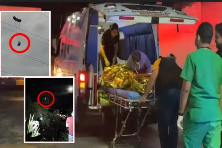 Un hombre permaneció ocho horas enredado en unas líneas de energía