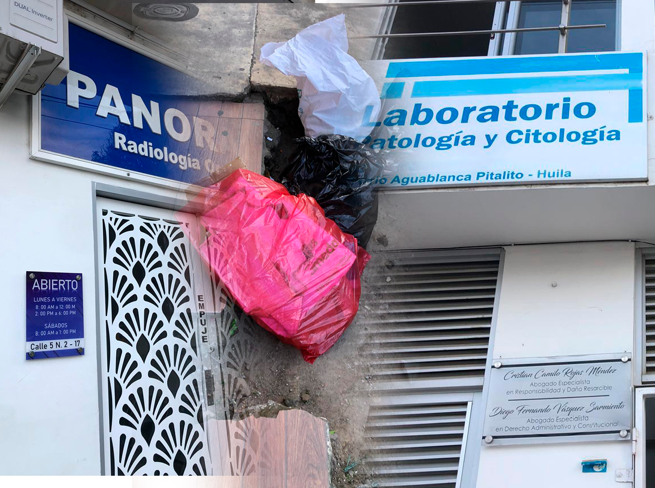 Alerta en Pitalito por presunto abandono de residuos hospitalarios en vía pública