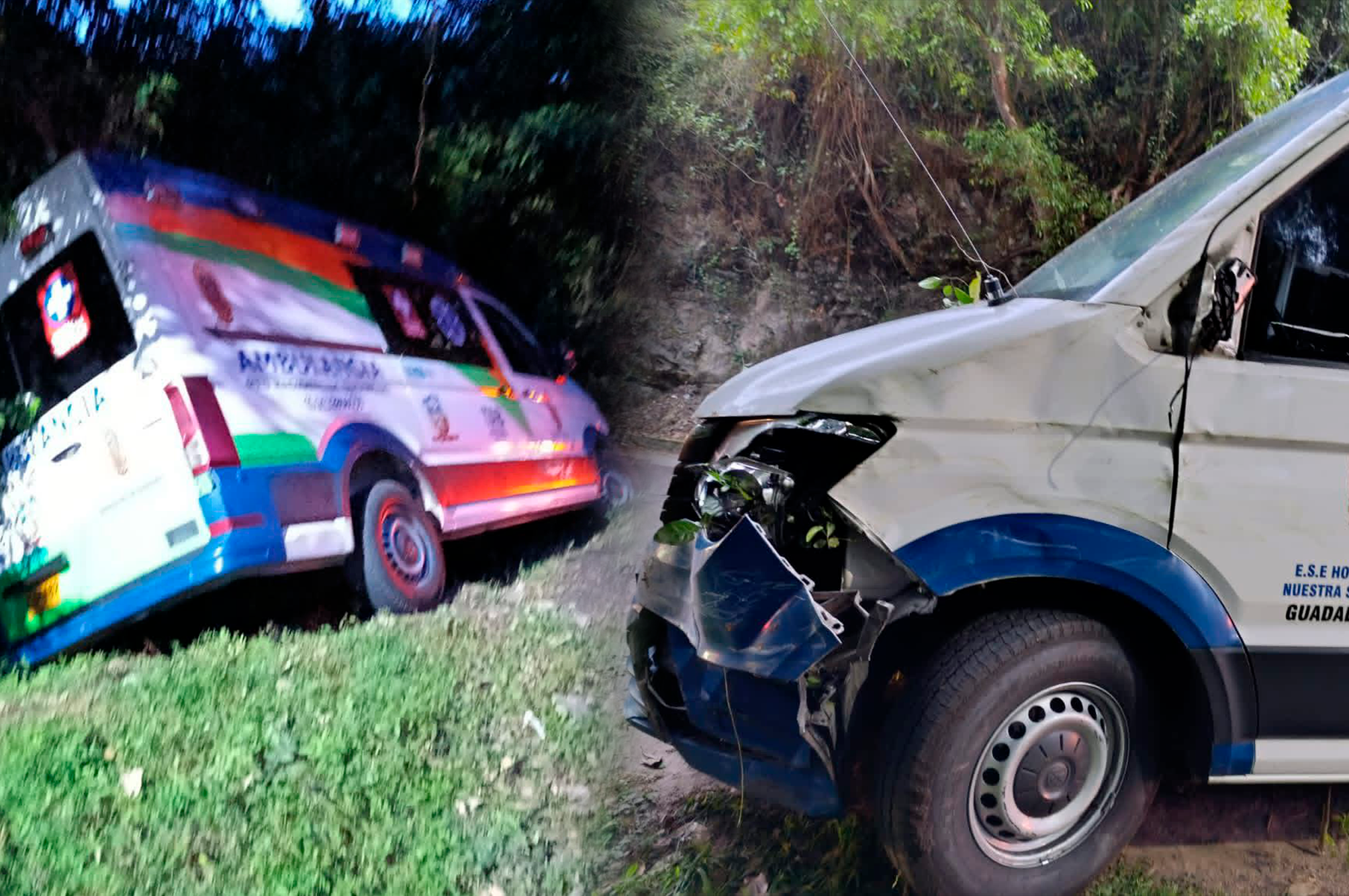 ¡Microsueño al volante! Así quedó ambulancia tras accidente en Guadalupe