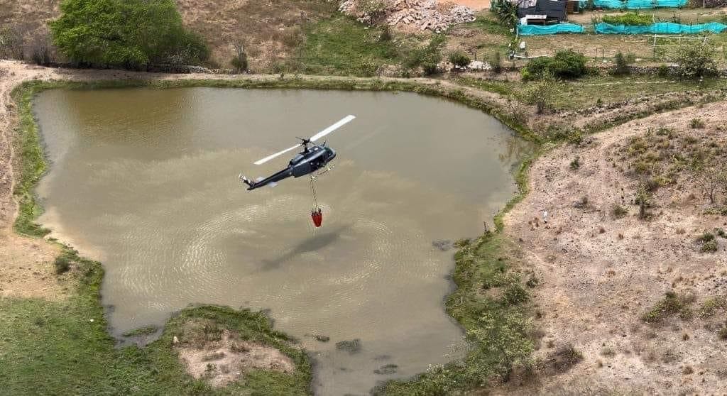 Apoyo Helicoportado para atender incendios forestales en el Huila