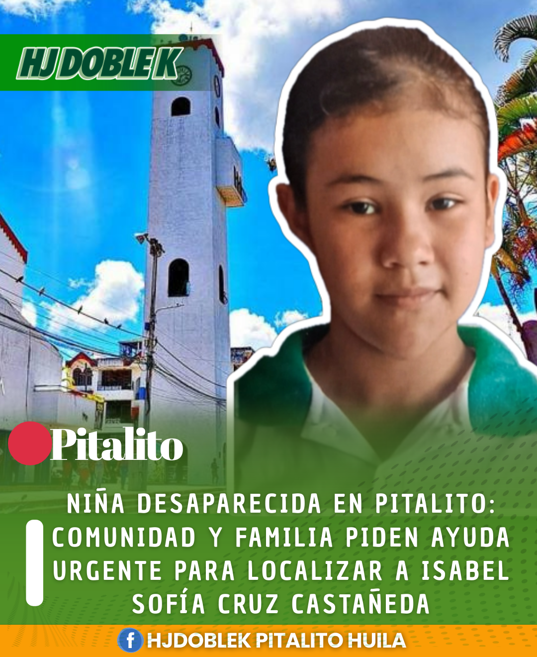 🚨 #Alerta | Niña desaparecida en Neiva: comunidad y familia piden ayuda urgente para localizar a Isabel Sofía Cruz Castañeda