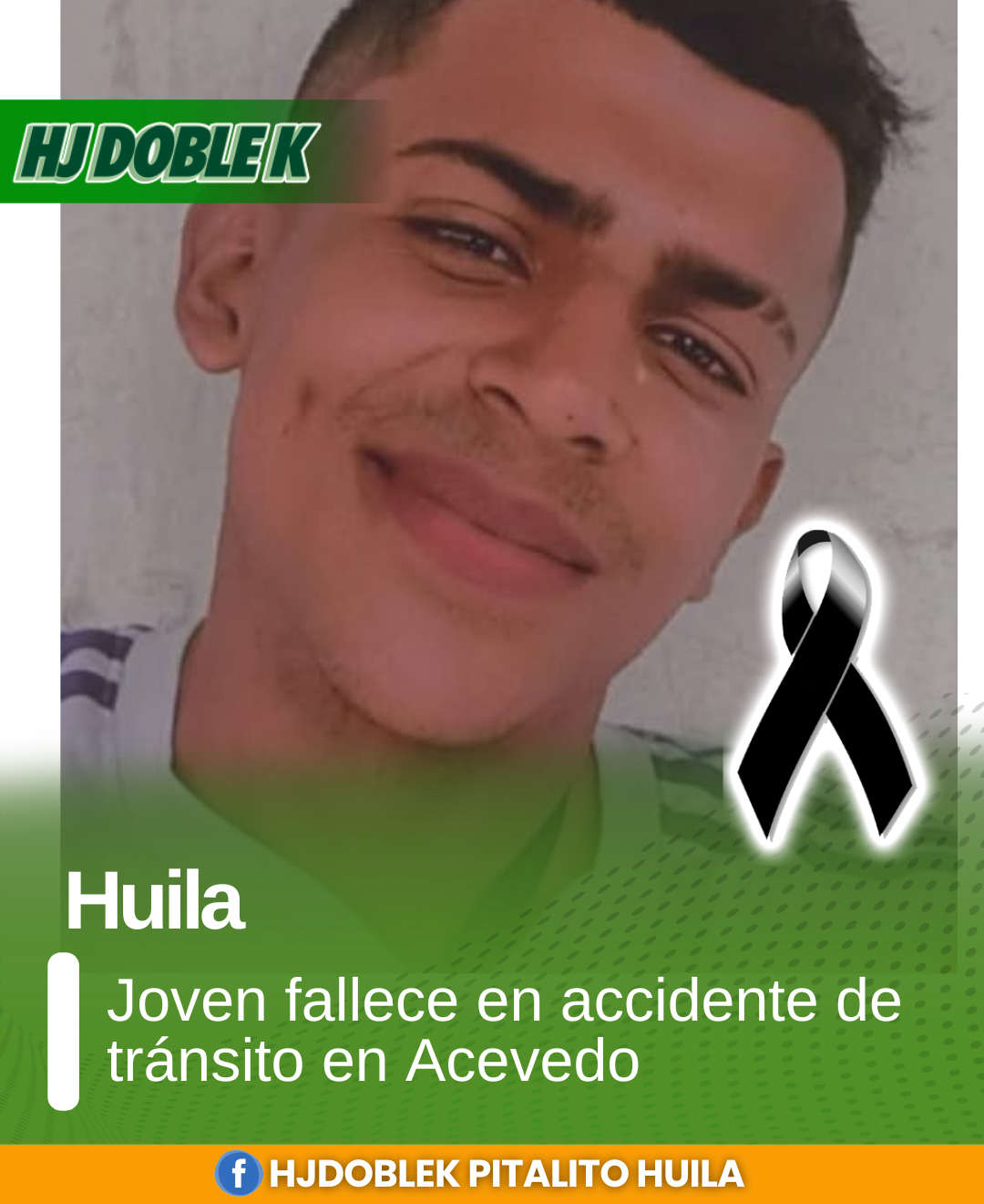 Joven fallece en accidente de tránsito en Acevedo