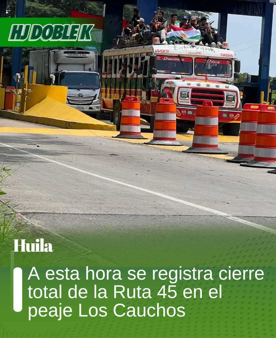 🔴 Bloqueo en la Ruta 45: cierre total en el peaje Los Cauchos