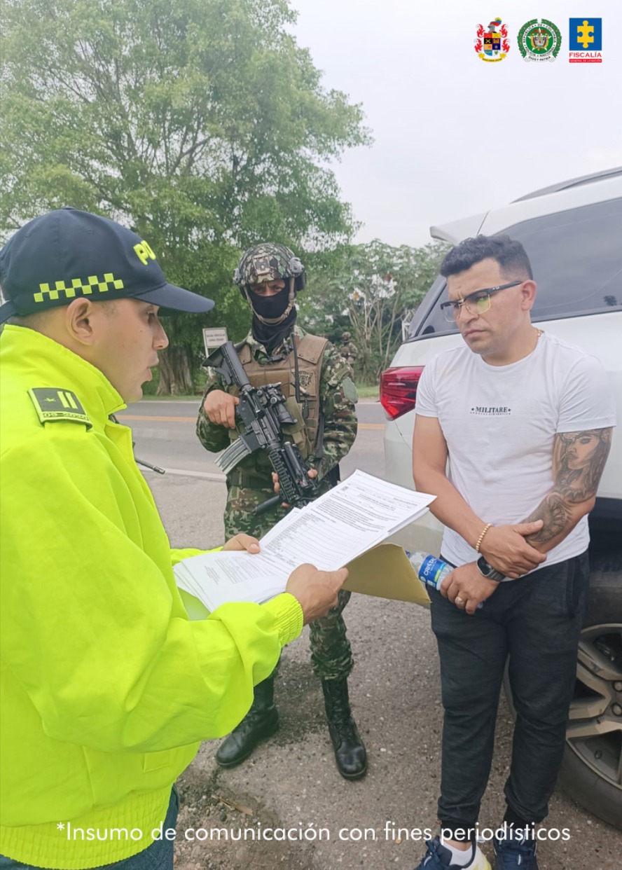 El huilense Mauricio Capiz, Alias “El Cantante”, lo capturaron por presuntamente trabajar con el Clan del Golfo.