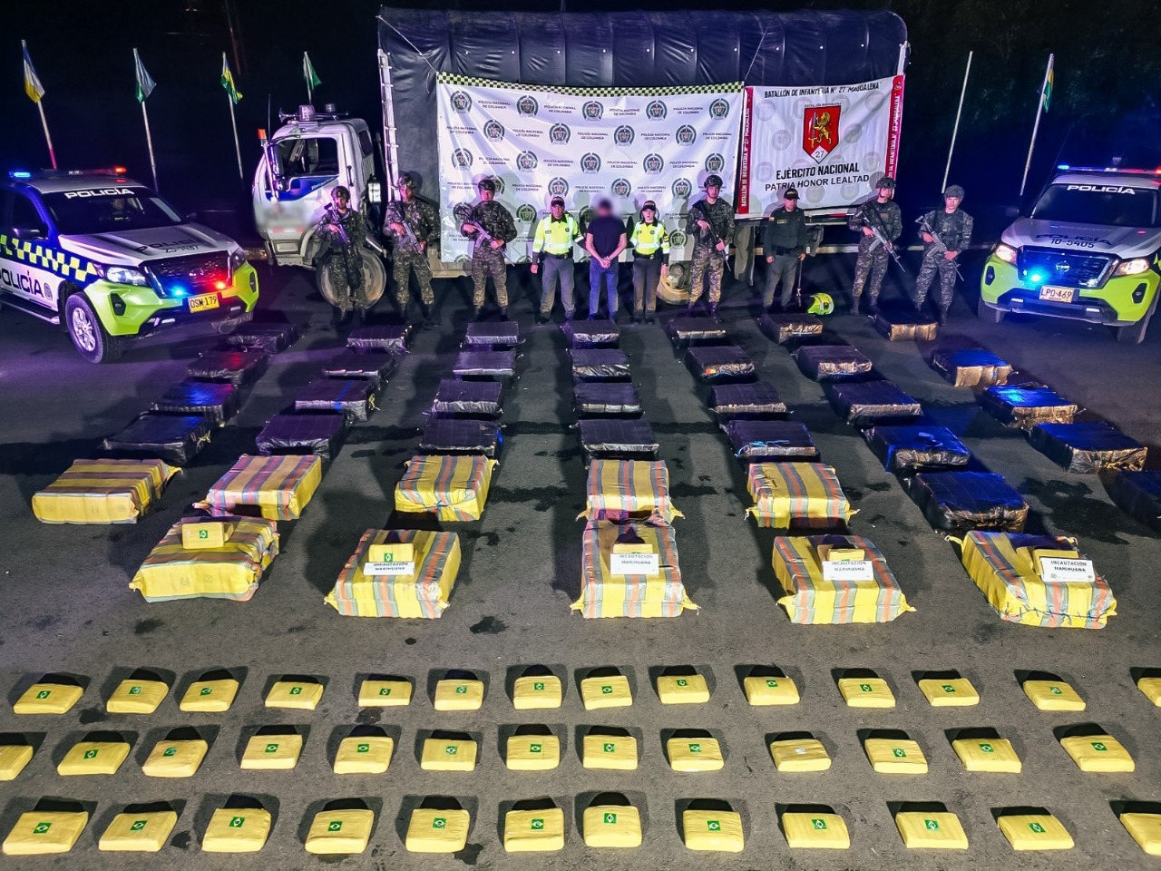 Se realizó incautación de más de dos toneladas de marihuana