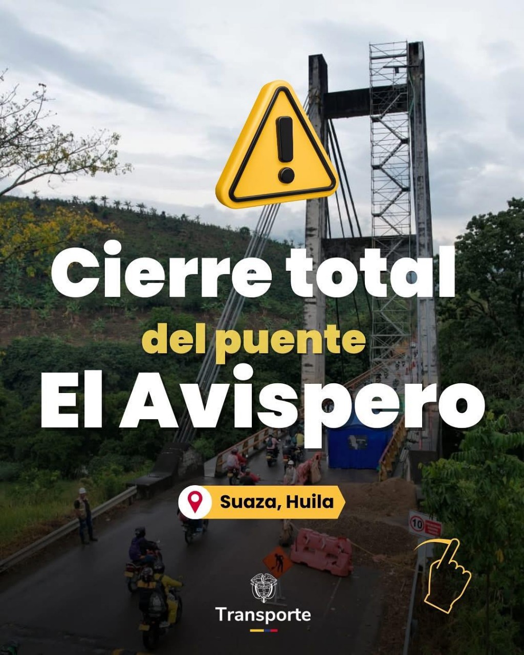 Alcalde de Florencia exige claridad y concertación tras Consejo de Gestión del Riesgo por cierre del puente El Avispero