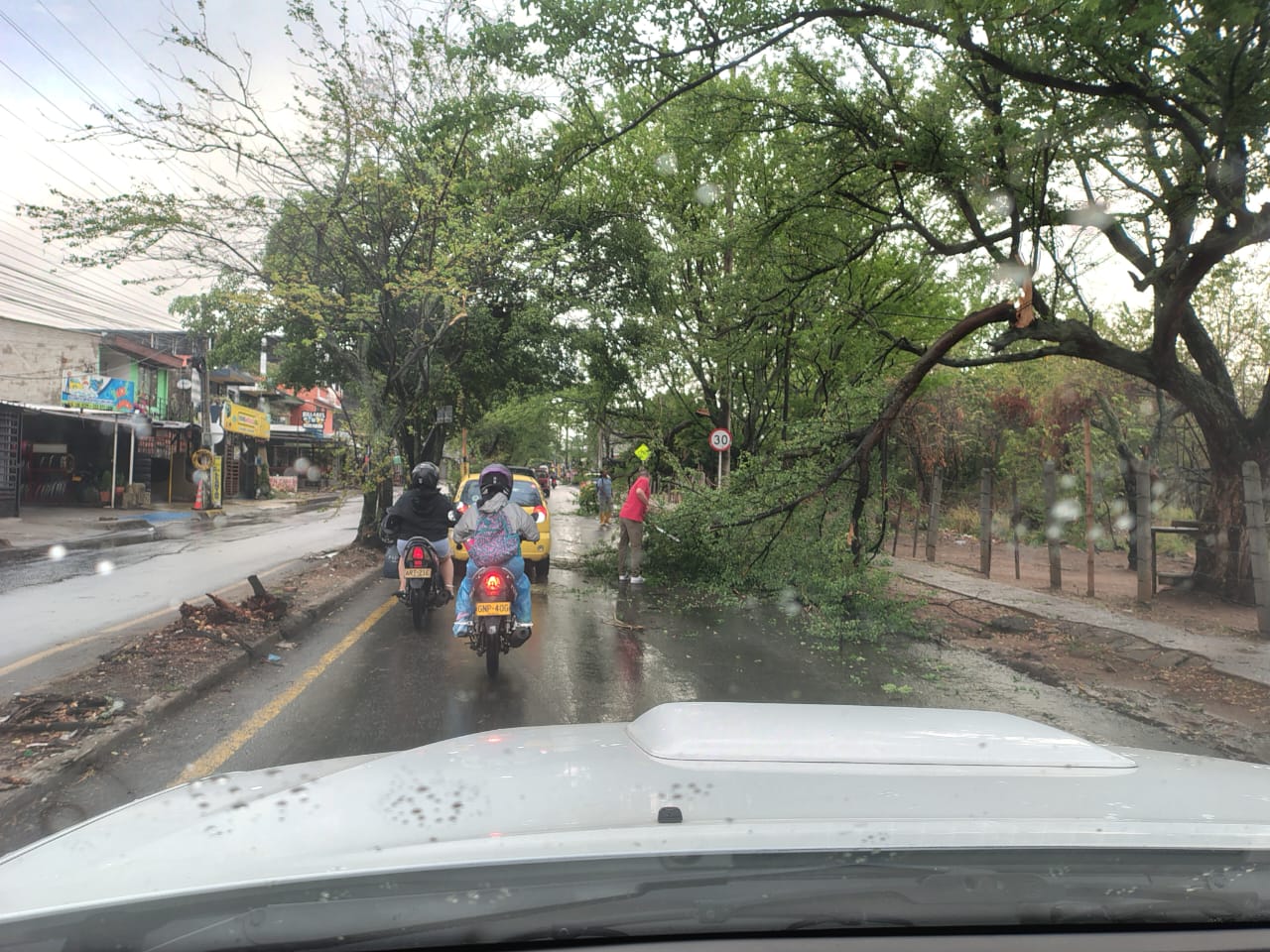 Denuncian ramas caídas que obstruyen vías en Neiva y piden atención de los bomberos