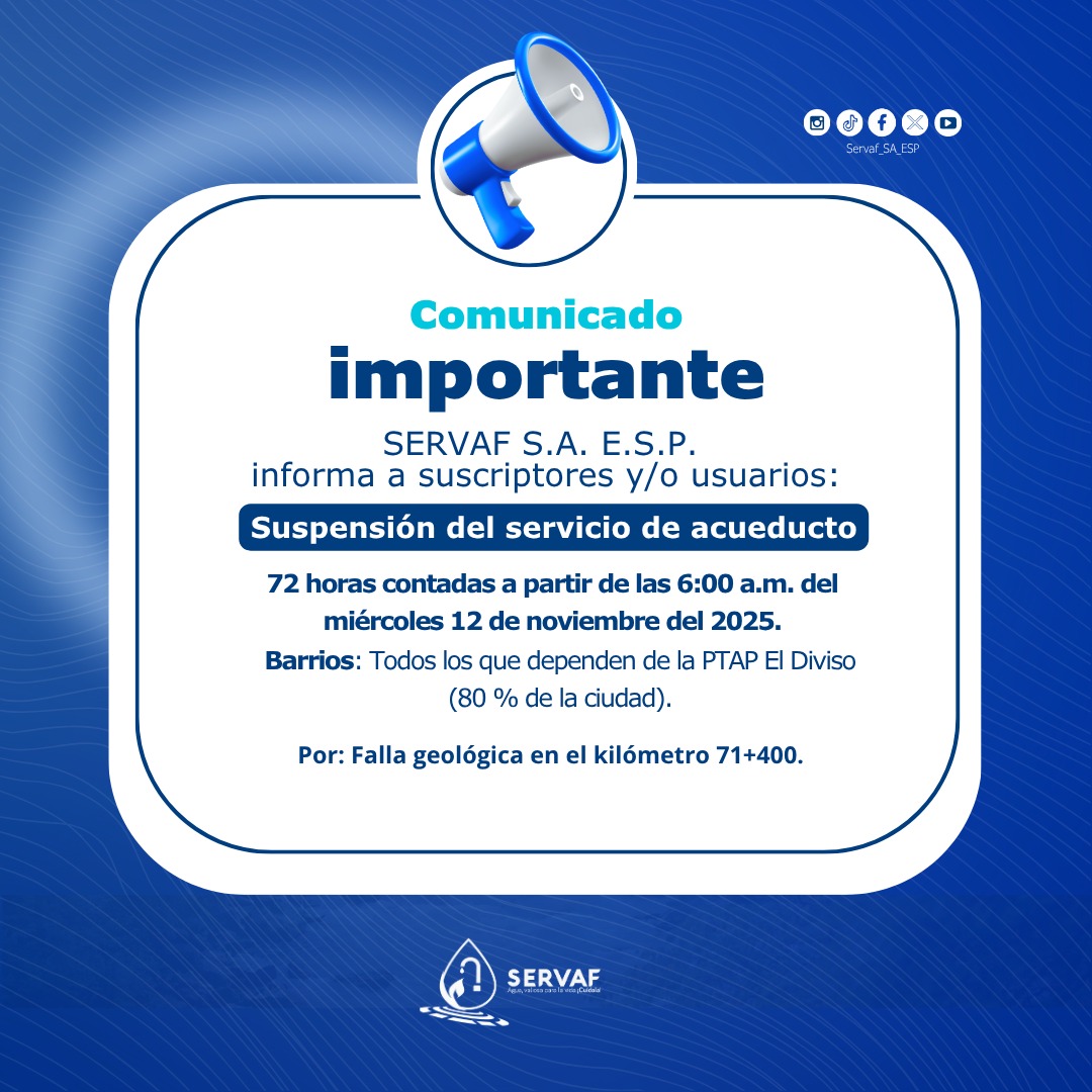 Florencia sin agua por falla presentada
