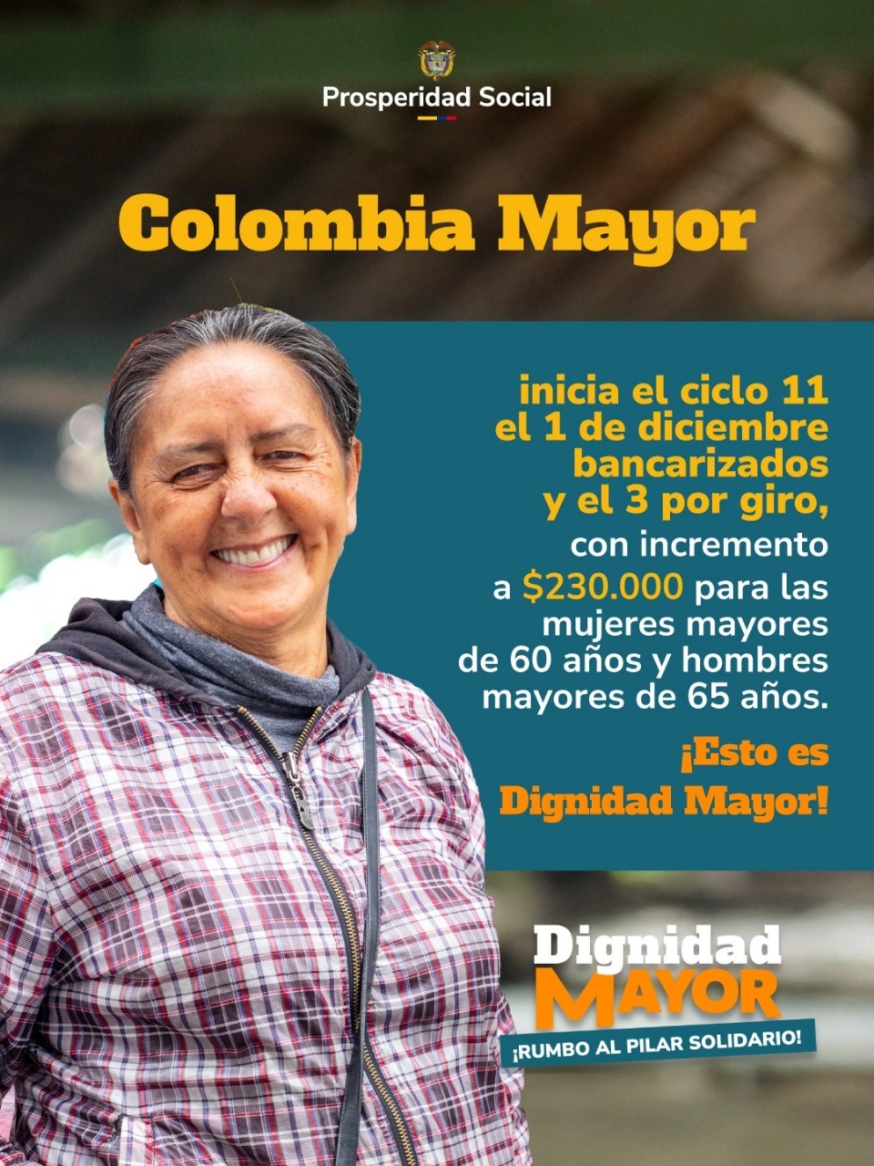 Estas son las nuevas fechas de pago del programa Colombia Mayor
