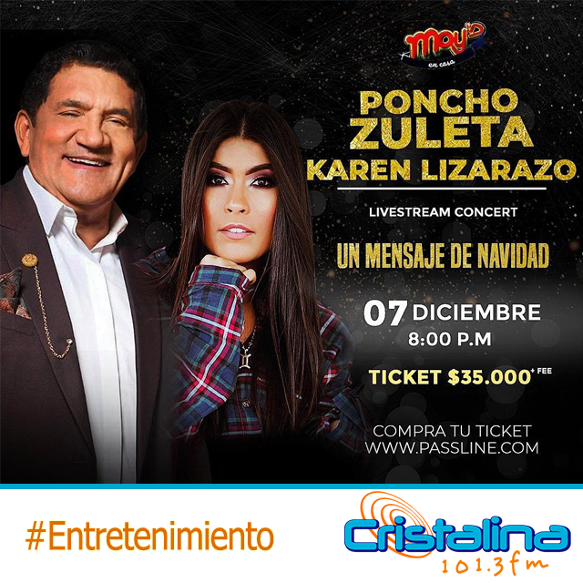 KAREN LIZARAZO Y PONCHO ZULETA ANUNCIAN CONCIERTO ONLINE