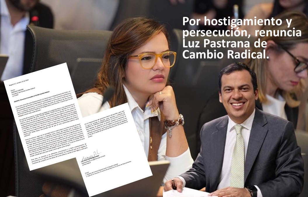Renunció al partido Cambio Radical la Representante a la Cámara por el Huila, Luz Ayda Pastrana