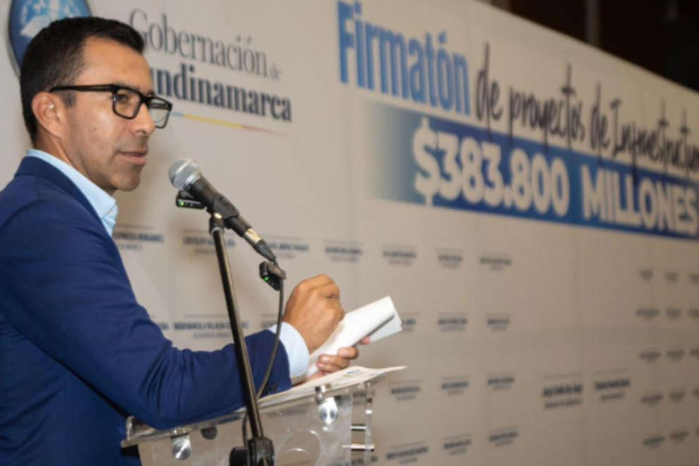 El gobernador de cundinamarca, anunció una inversión de $383 mil millones en Cundinamarca