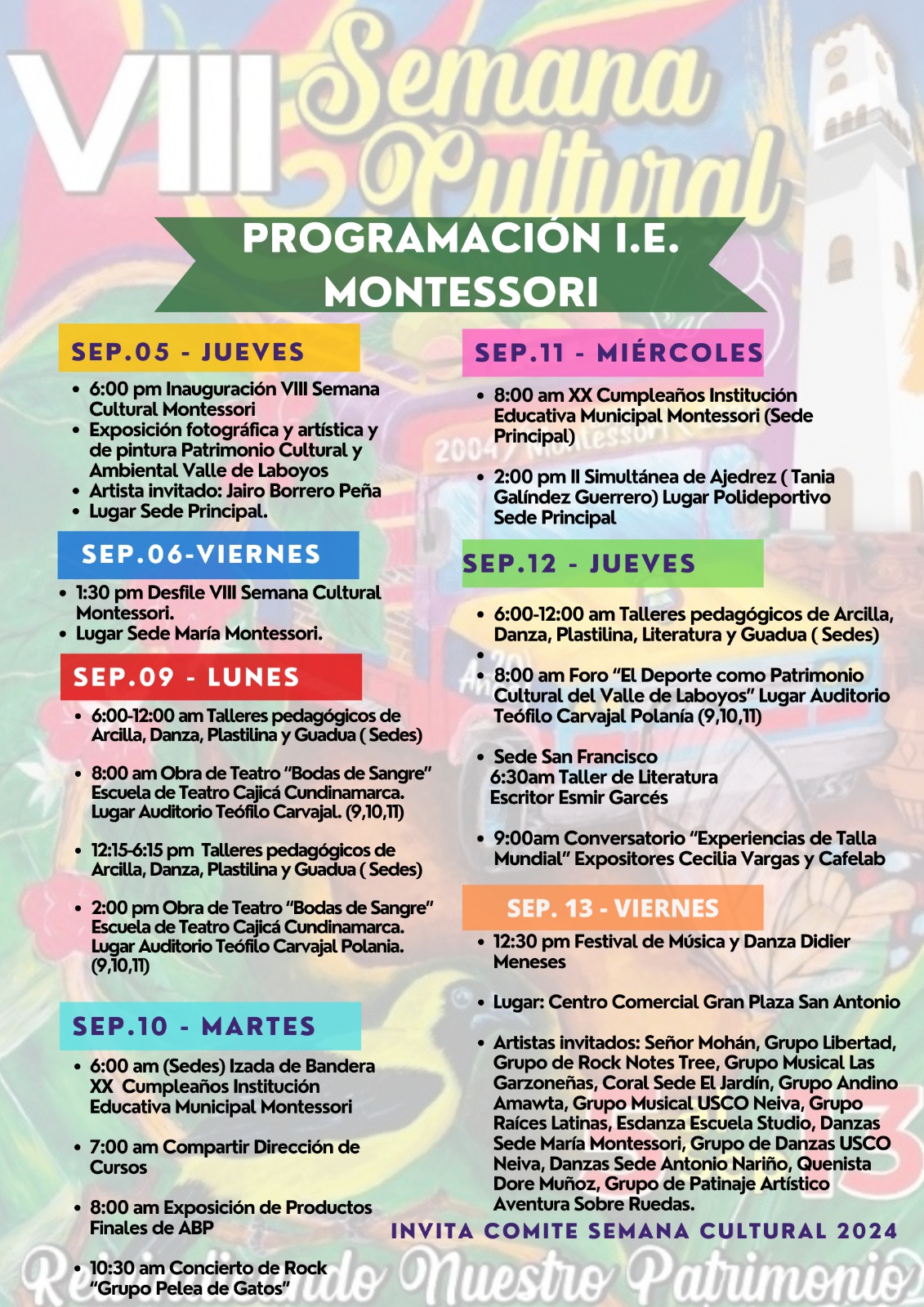 Institución Educativa Montessori anuncia su octava semana cultural
