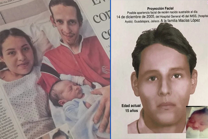 Gracias a un dibujo, padres encontraron a su hijo robado hace 16 años en una clínica