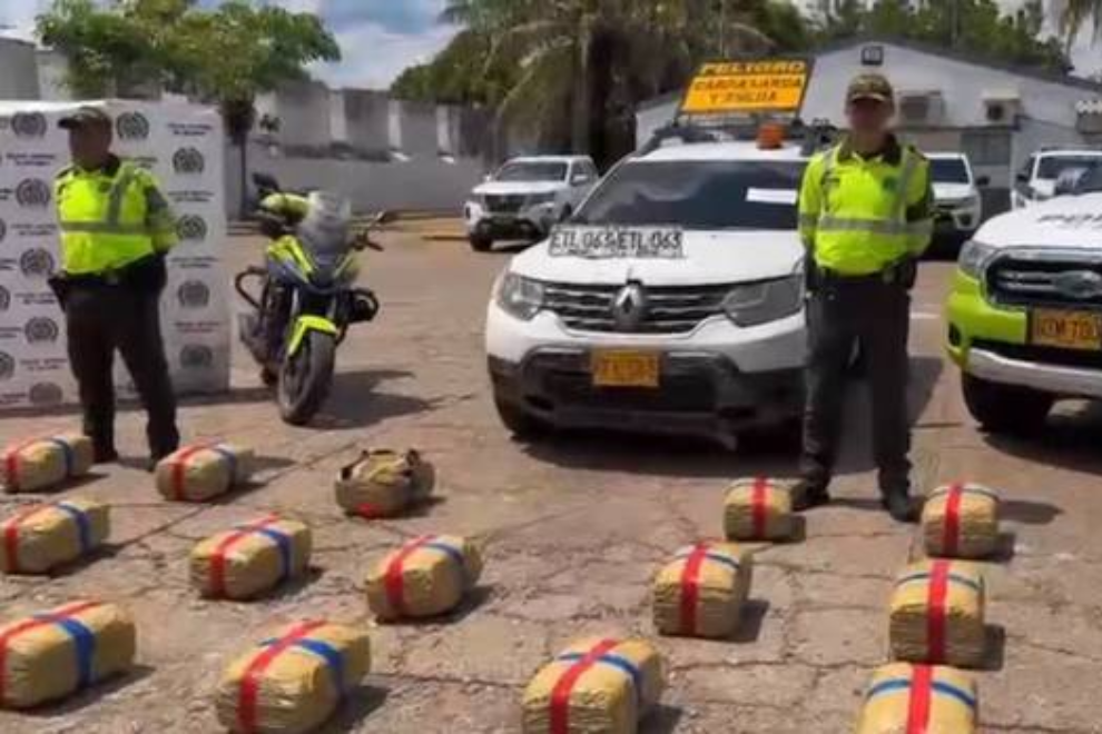 Incautan 540 kilos de marihuana en la vía Bogotá–Girardot