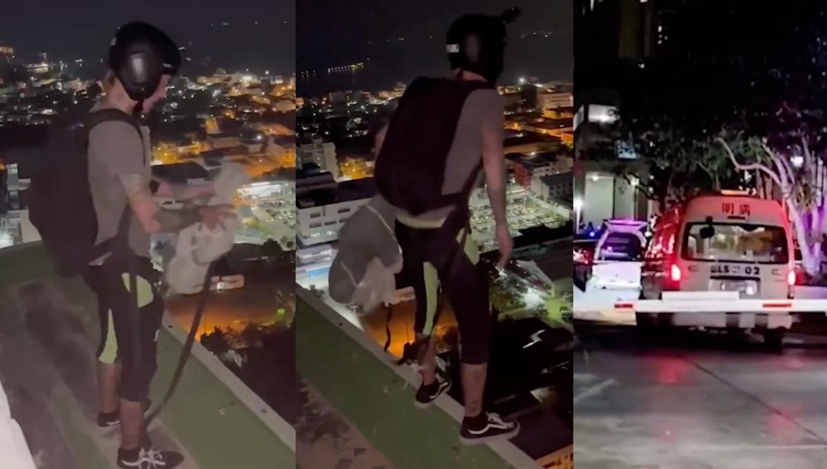 [VIDEO] Muere un paracaidista tras intentar un salto extremo desde un piso 29 en Tailandia