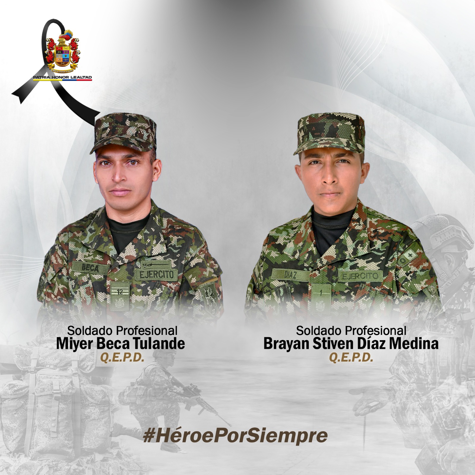 Dos soldados del Ejército fallecieron en trágico accidente vial