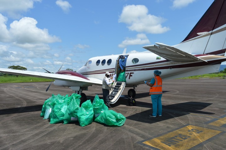 Patrulla aérea civil colombiana entrega elementos de bioseguridad a las ese del Caquetá