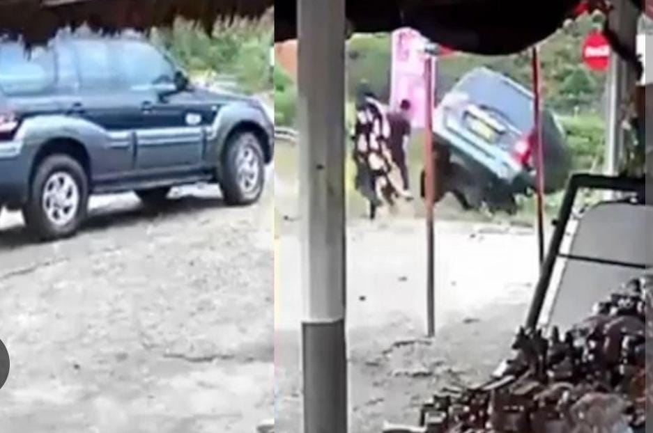 Despistado conductor se embelesó con cañón del Chicamocha y su carro se fue al abismo